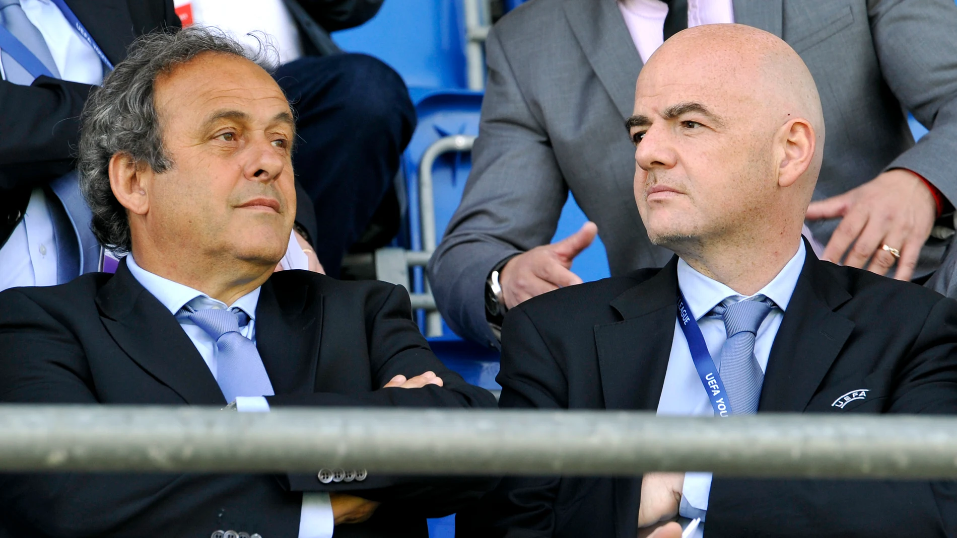 Platini e Infantino, durante un acto de la UEFA Platini e Infantino, durante un acto de la UEFA