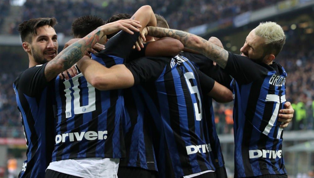 El Inter celebra un gol