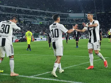 La Juventus celebra un gol La Juventus celebra un gol