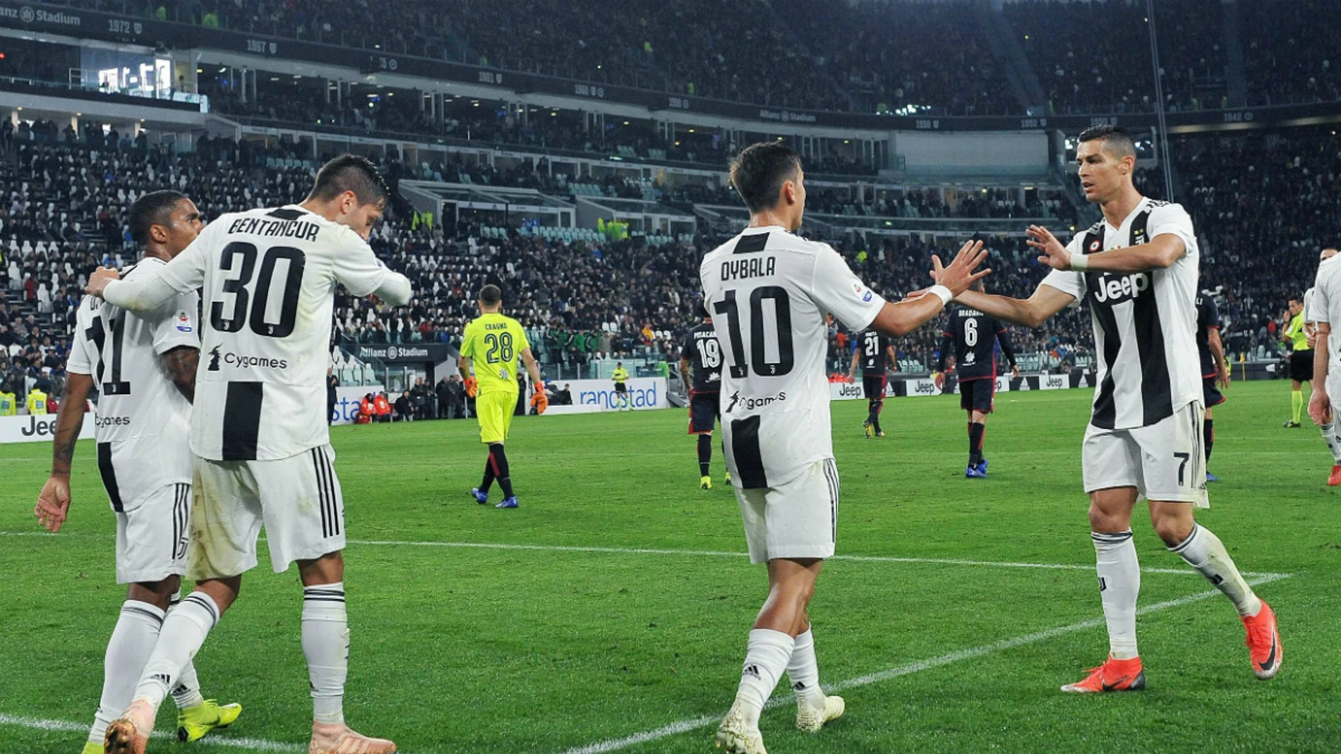 La Juventus celebra un gol La Juventus celebra un gol