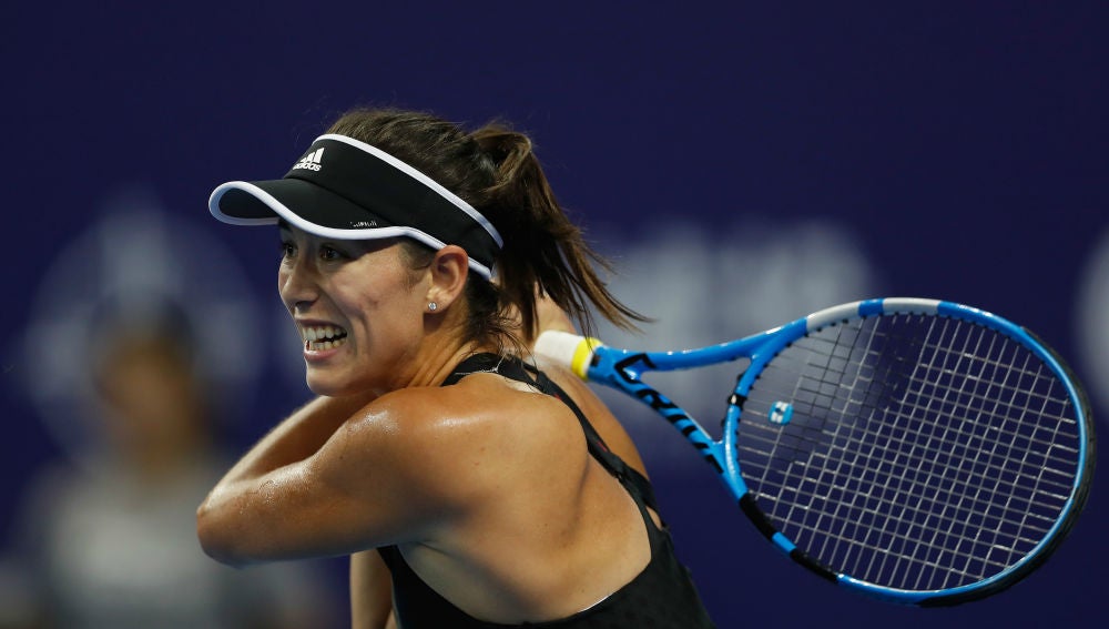 Garbiñe Muguruza, durante un partido