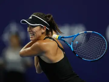 Garbiñe Muguruza, durante un partido Garbiñe Muguruza, durante un partido