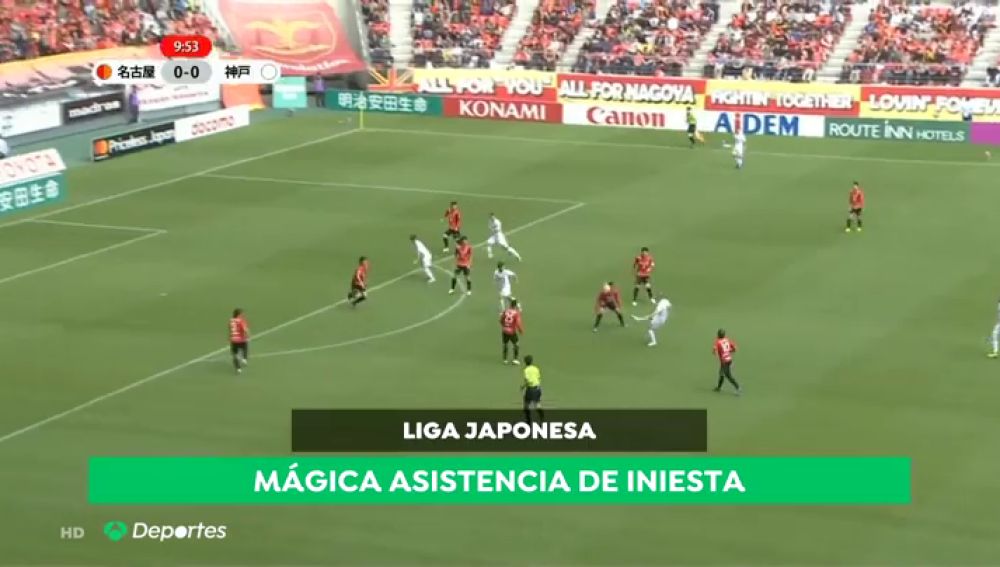 Iniesta muestra su magia en Japón: espectacular asistencia para el gol de Podolski