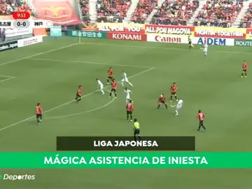 Iniesta muestra su magia en Japón: espectacular asistencia para el gol de Podolski Iniesta muestra su magia en Japón: espectacular asistencia para el gol de Podolski