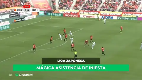 Iniesta muestra su magia en Japón: espectacular asistencia para el gol de Podolski Iniesta muestra su magia en Japón: espectacular asistencia para el gol de Podolski