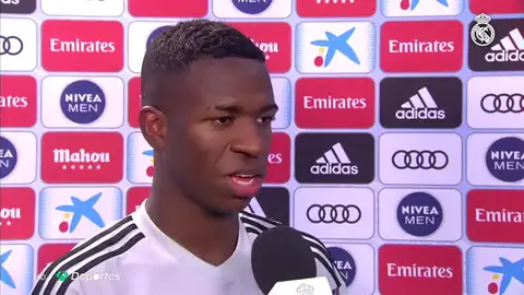 Vinicius relata su acción en el 1-0: "Conté uno, dos, tres y disparé fuerte" Vinicius relata su acción en el 1-0: "Conté uno, dos, tres y disparé fuerte"
