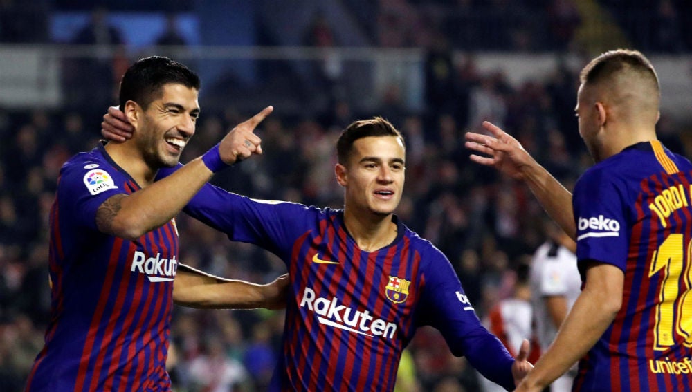 El Barcelona celebra un gol