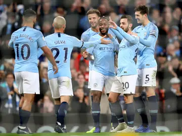El Manchester City celebra un gol El Manchester City celebra un gol