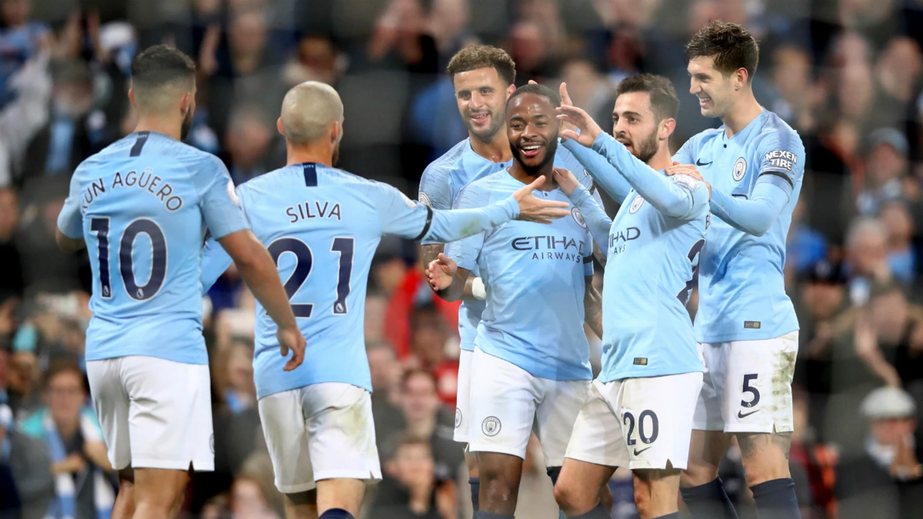 El Manchester City celebra un gol El Manchester City celebra un gol