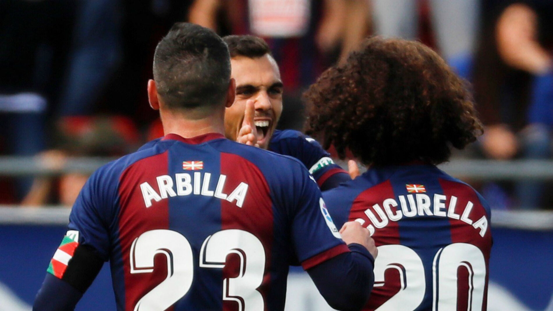 El Eibar celebra un gol