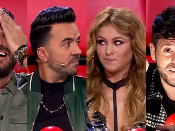 Los primeros 'piques' y mucho cariño entre los coaches en la primera grabación de 'La voz' Los primeros 'piques' y mucho cariño entre los coaches en la primera grabación de 'La voz'