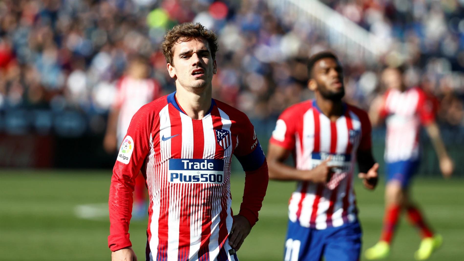 Griezmann, con Lemar tras él Griezmann, con Lemar tras él