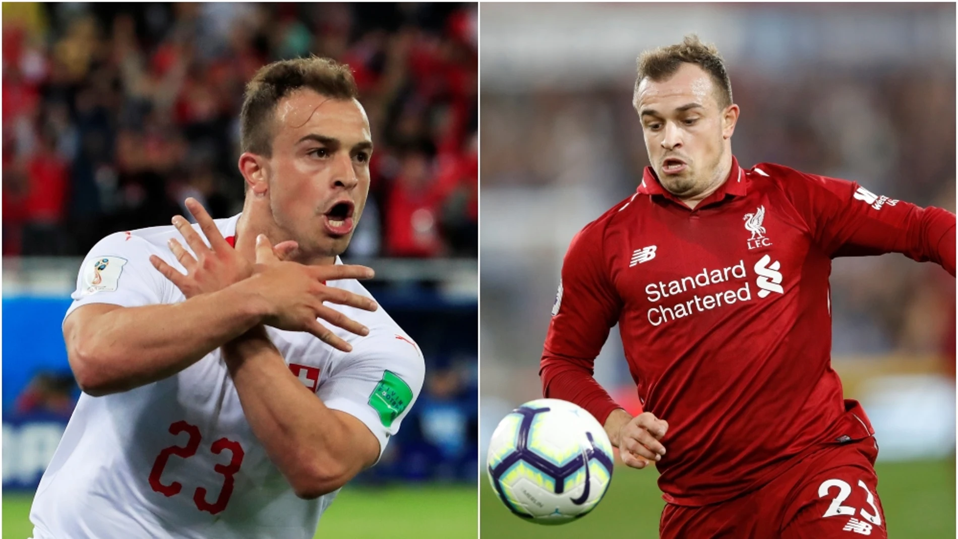 Xherdan Shaqiri, jugador de Suiza y del Liverpool Xherdan Shaqiri, jugador de Suiza y del Liverpool