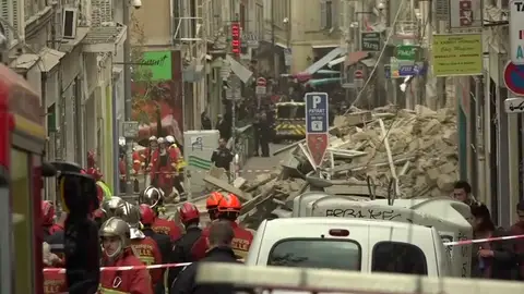 Se derrumba un edificio en el centro de Marsella Se derrumba un edificio en el centro de Marsella