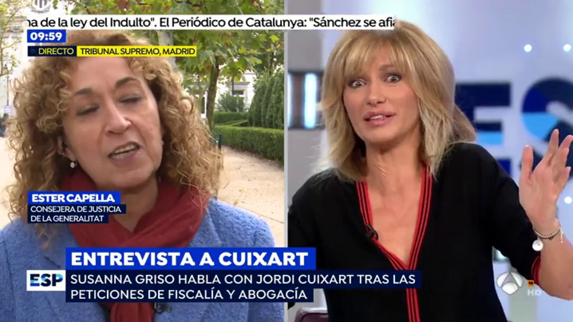 Esther Capella abronca a Susanna Griso