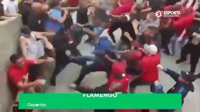 Brutal pelea a puñetazos entre seguidores del Flamengo durante el partido contra el Sao Paulo