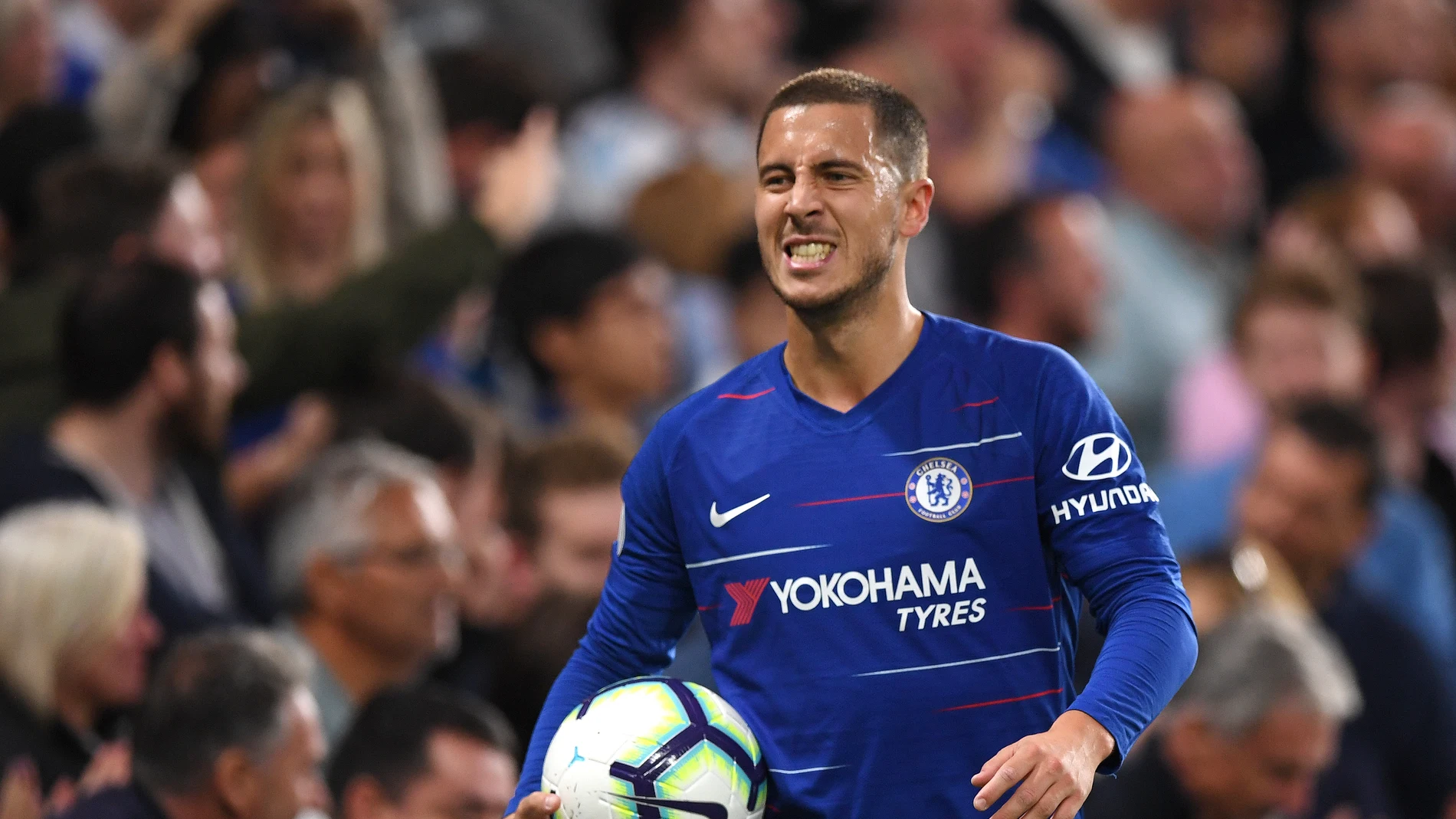 Eden Hazard, durante un partido con el Chelsea Eden Hazard, durante un partido con el Chelsea
