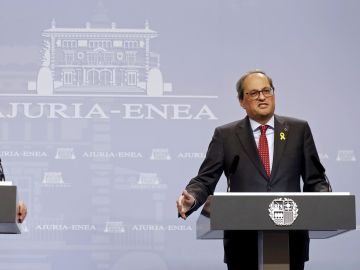 El lehendakari, Iñigo Urkullu, y el presidente de la Generalitat de Cataluña, Quim Torra