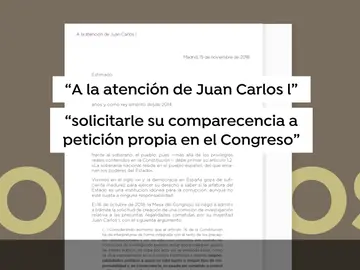 Unidos Podemos envía una carta al Rey emérito para pedirle que comparezca en el Congreso Unidos Podemos envía una carta al Rey emérito para pedirle que comparezca en el Congreso