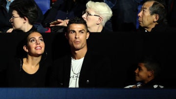 Cristiano Ronaldo y Georgina Rodríguez, en el Masters de Tenis