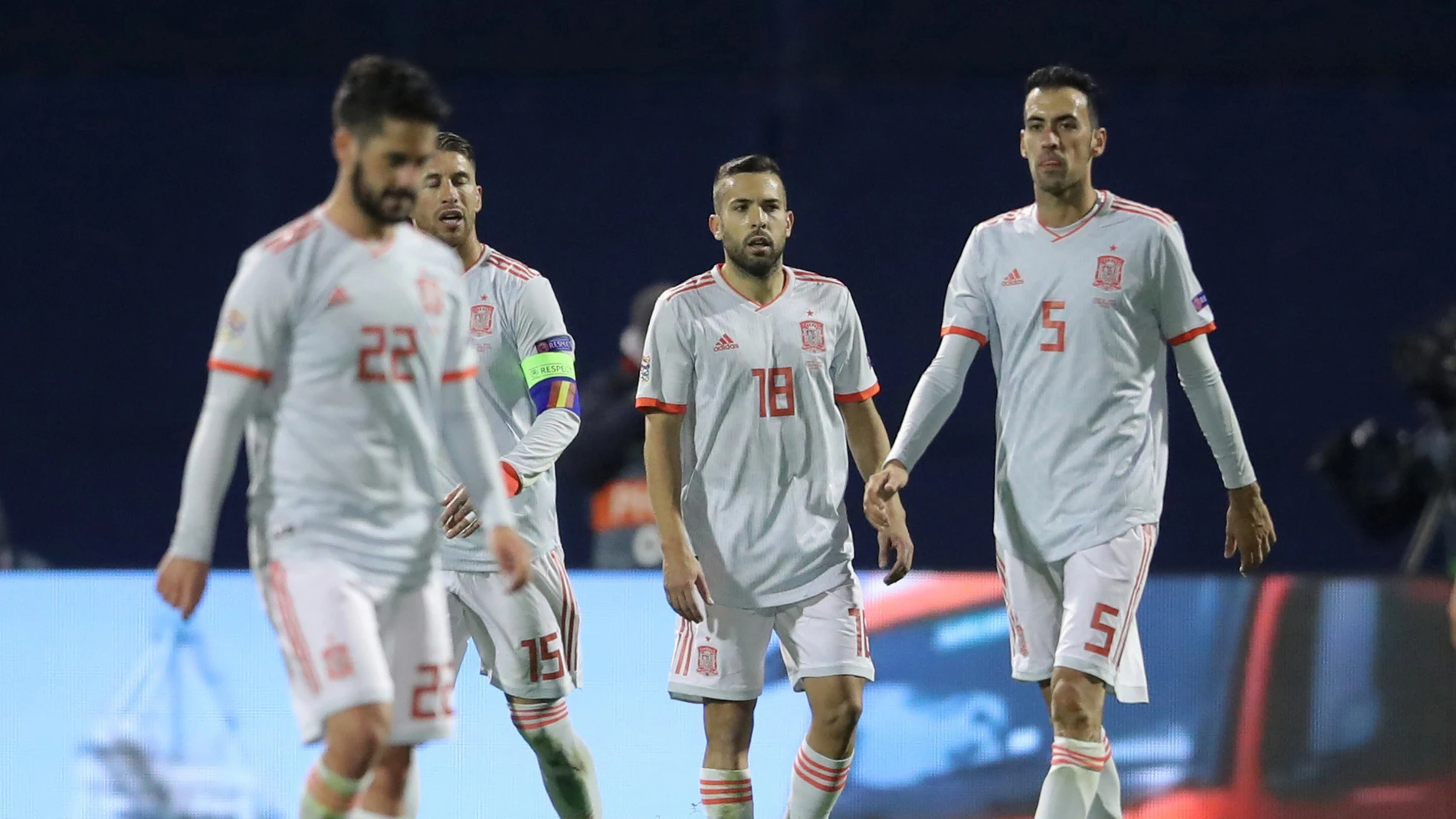 Los jugadores de la Selección lamentan la derrota Los jugadores de la Selección lamentan la derrota