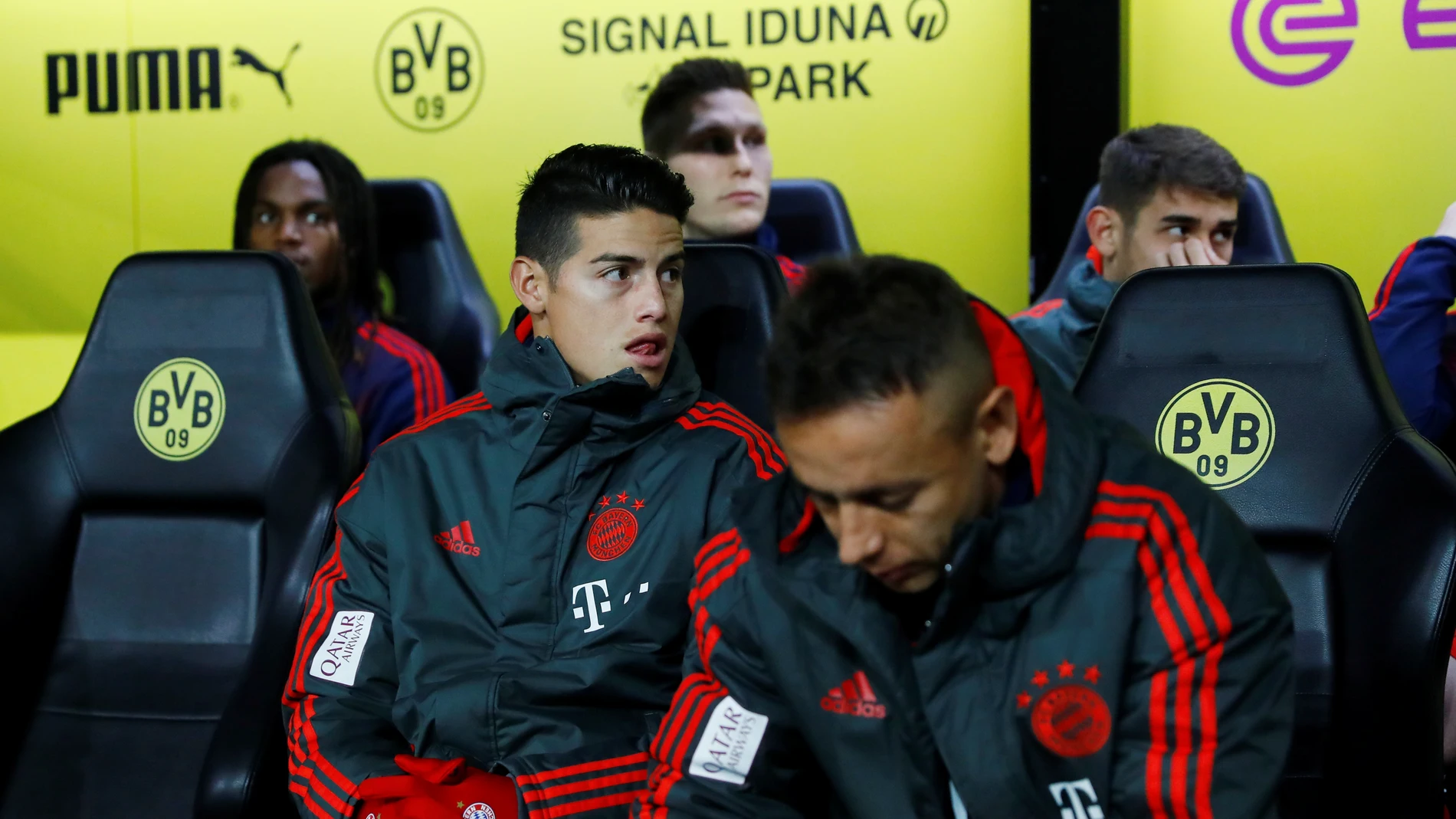 James Rodríguez, en el banquillo del Bayern de Múnich James Rodríguez, en el banquillo del Bayern de Múnich