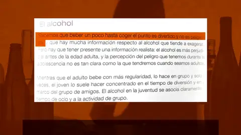 "Beber hasta coger el punto es divertido y no es peligroso", la frase de un libro de texto de 3ºESO que ha indignado a una madre "Beber hasta coger el punto es divertido y no es peligroso", la frase de un libro de texto de 3ºESO que ha indignado a una madre