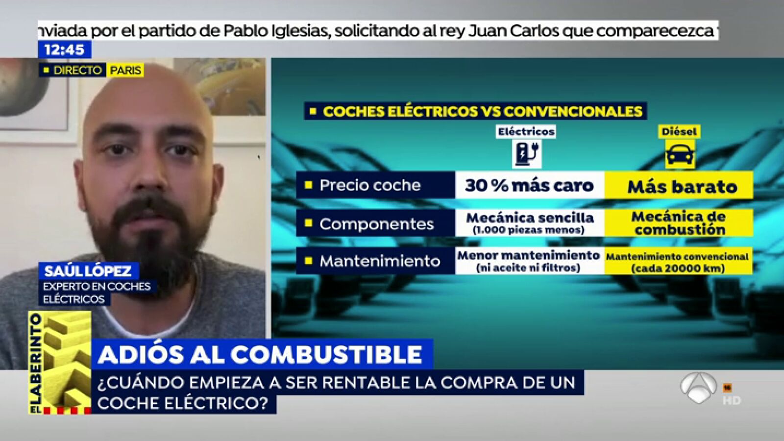 Saúl López, experto en coches eléctricos: 