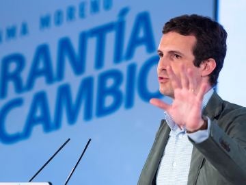 El presidente del PP, Pablo Casado