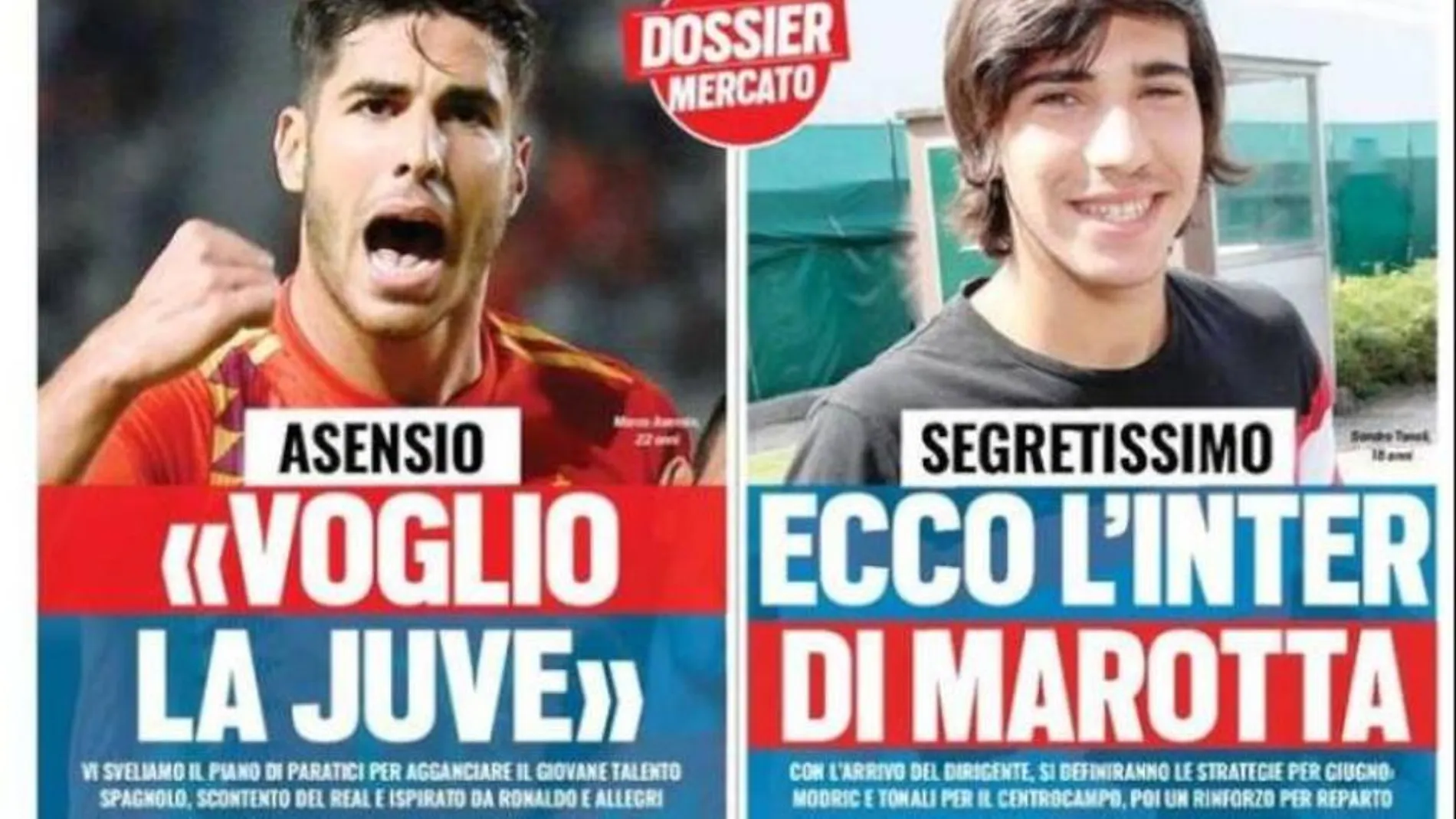 Portada de 'Tuttosport' asegurando que se quiere marchar de la Juventus Portada de 'Tuttosport' asegurando que se quiere marchar de la Juventus