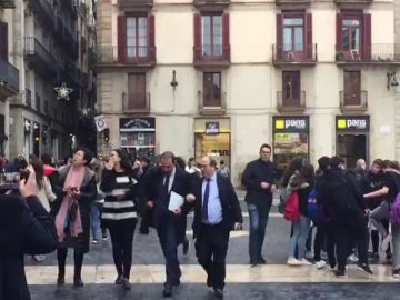 Reunión en el Palau de la Generalitat de Torra y los grupos parlamentarios con ausencia de C's, PP y CUP Reunión en el Palau de la Generalitat de Torra y los grupos parlamentarios con ausencia de C's, PP y CUP