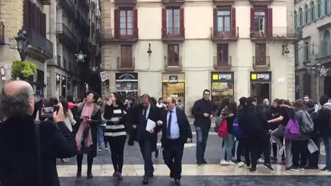 Reunión en el Palau de la Generalitat de Torra y los grupos parlamentarios con ausencia de C's, PP y CUP Reunión en el Palau de la Generalitat de Torra y los grupos parlamentarios con ausencia de C's, PP y CUP