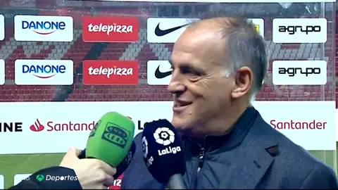 Javier Tebas insiste con el Girona - Barcelona en Miami: "Siempre llevo las cosas hasta el final" Javier Tebas insiste con el Girona - Barcelona en Miami: "Siempre llevo las cosas hasta el final"