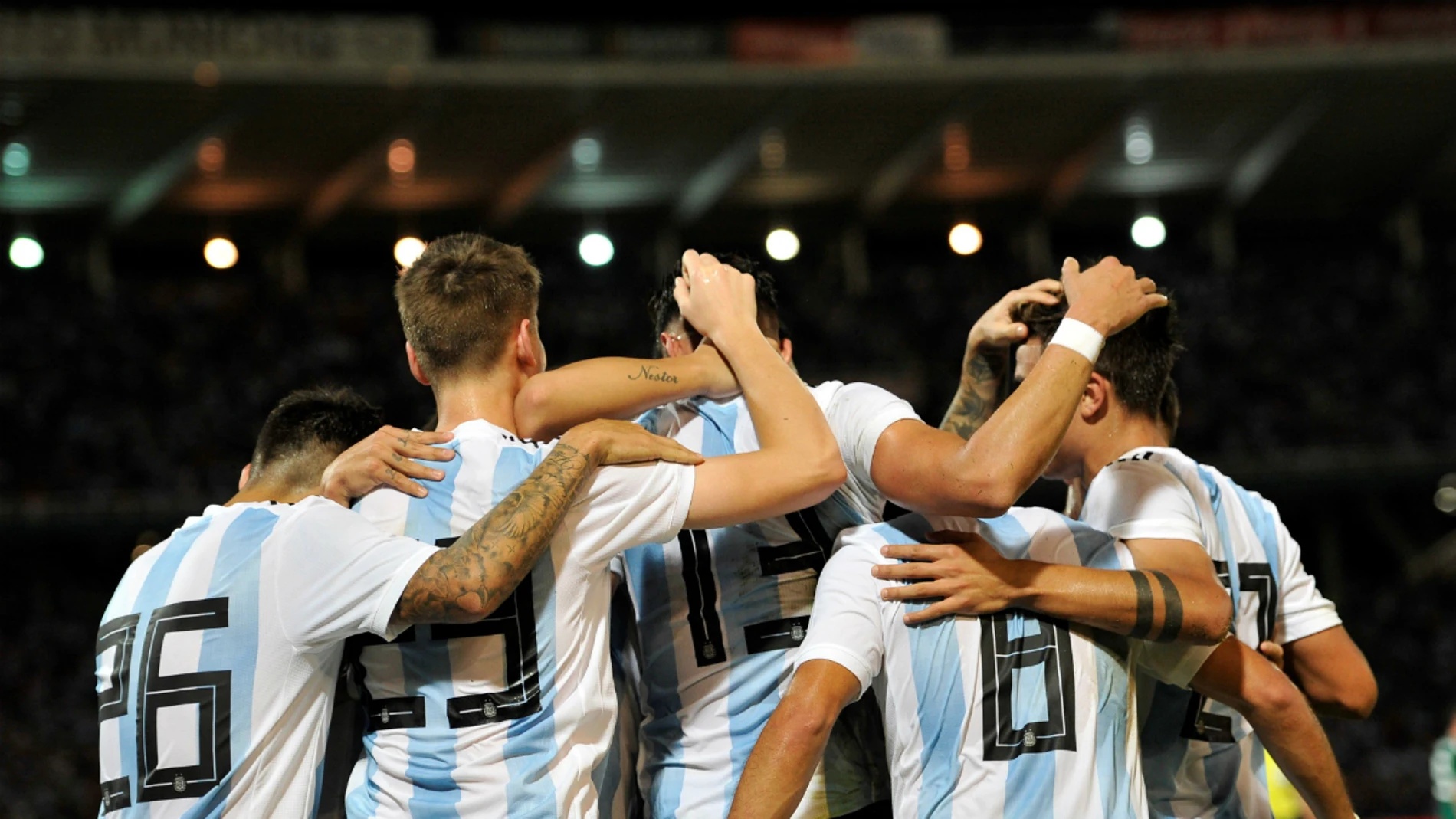 Argentina celebra un gol Argentina celebra un gol