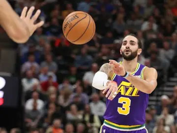 Ricky Rubio, en una acción con los Jazz Ricky Rubio, en una acción con los Jazz