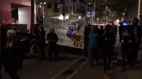 Protestas en el Raval contra los narcopisos Protestas en el Raval contra los narcopisos