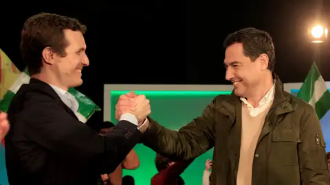 Pablo Casado junto a Juanma Moreno Pablo Casado junto a Juanma Moreno