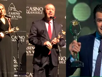 Sandra Golpe, Iñaki López y Julián Cabrera recogen sus Antenas de Oro Sandra Golpe, Iñaki López y Julián Cabrera recogen sus Antenas de Oro