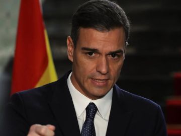 El presidente del Gobierno, Pedro Sánchez, en rueda de prensa