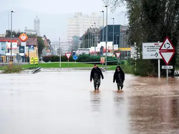 Aspecto de la carretera C-66 a la altura de La Bisbal tras las fuertes precipitaciones Aspecto de la carretera C-66 a la altura de La Bisbal tras las fuertes precipitaciones