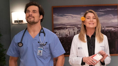 Andrew DeLuca y Meredith en 'Anatomía de Grey'