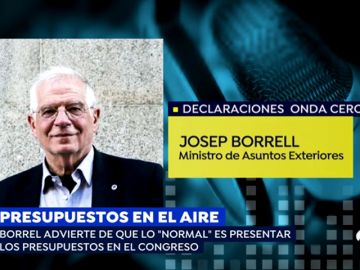Borrell: "Lo normal es presentar los presupuestos y que la Cámara se pronuncie"
