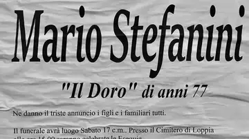La esquela de Mario Stefanini La esquela de Mario Stefanini