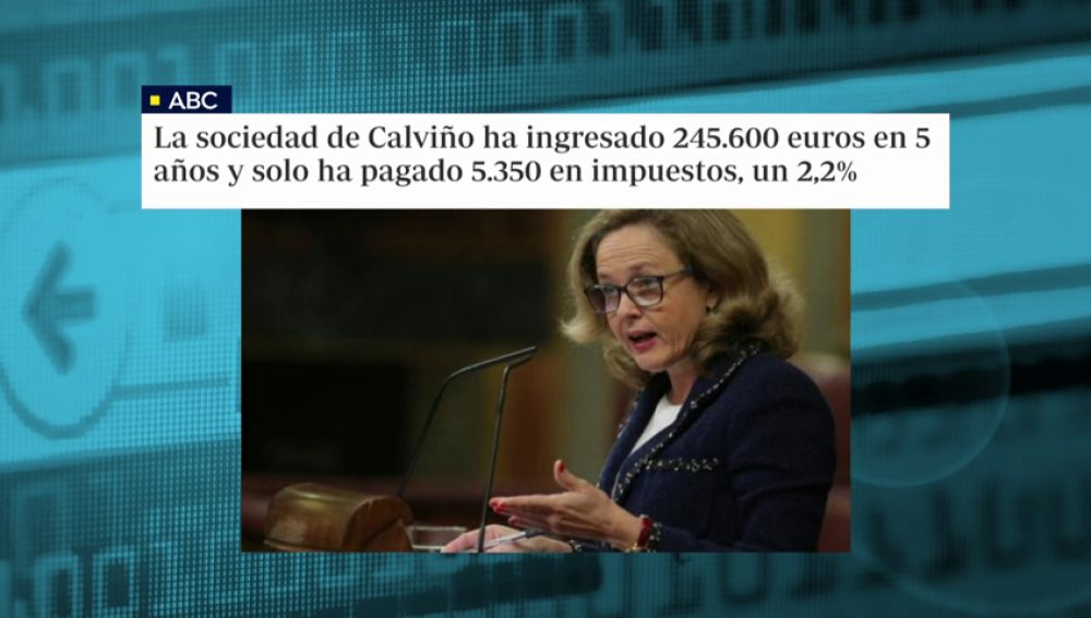 La sociedad familiar de Calviño ha ingresado casi 250.000 euros en los últimos cinco años y solo ha pagado en impuesto 5.300 