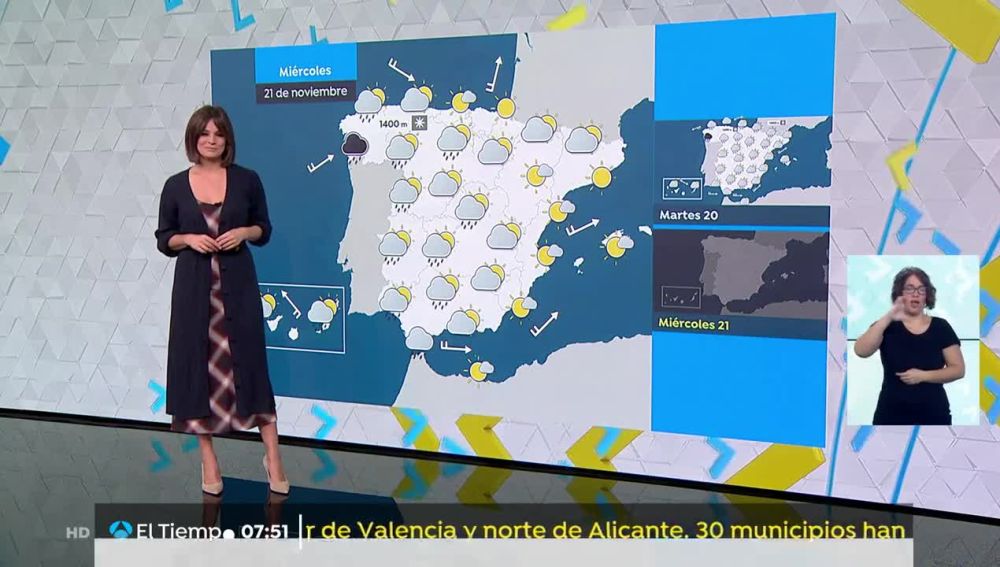 Temperaturas en descenso generalizado en buena parte de la Península, excepto en el suroeste 