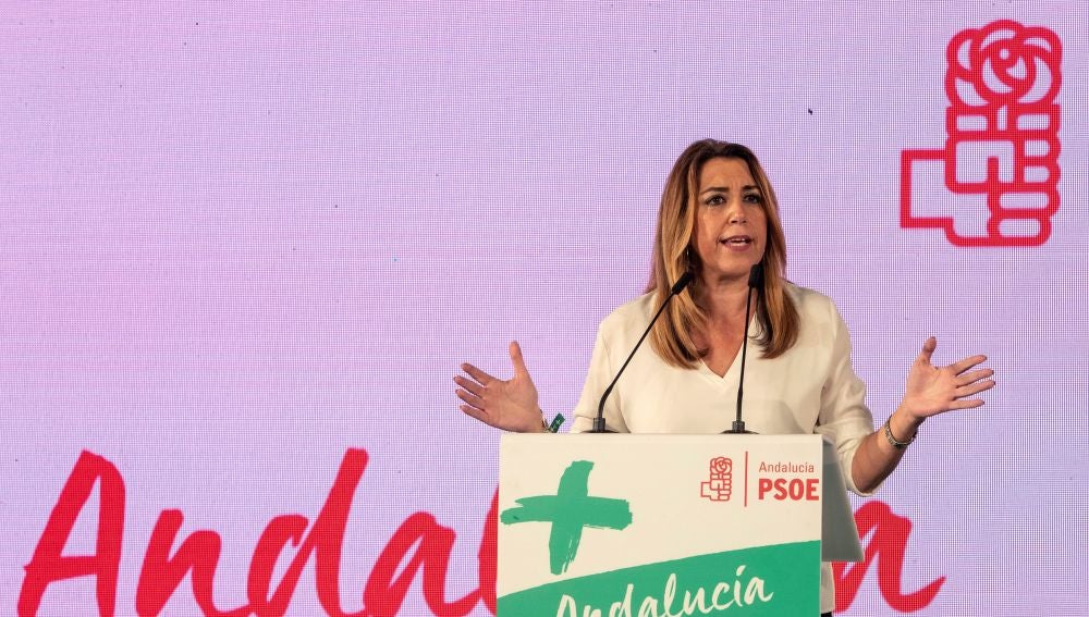 La presidenta de la Junta de Andalucía y candidata del PSOE a la reelección, Susana Díaz
