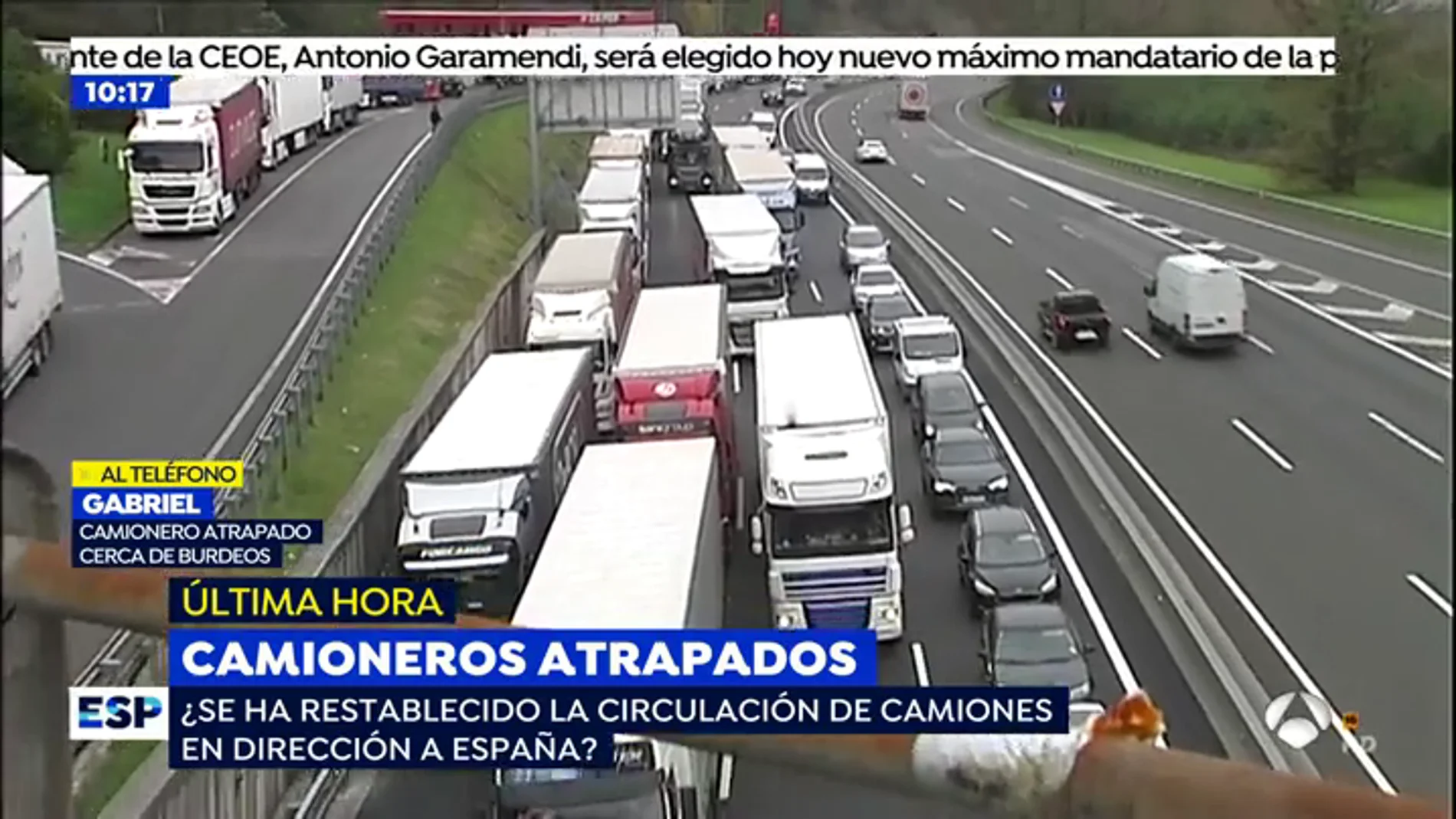Camionero atrapado en la frontera: "Los piquetes nos amenazan con quemar nuestros camiones"