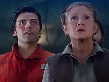 Oscar Isaac y Carrie Fisher Oscar Isaac y Carrie Fisher