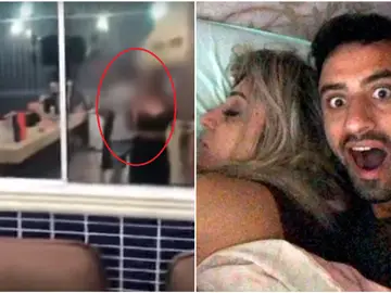 El futbolista Daniel Correa haciéndose una foto con la mujer de Edison Luiz Brittes Júnior El futbolista Daniel Correa haciéndose una foto con la mujer de Edison Luiz Brittes Júnior