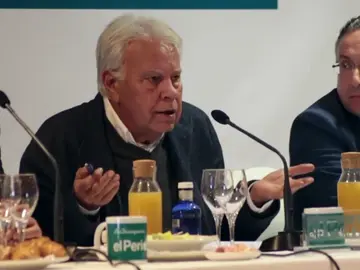 Felipe González, preocupado por el "vuelo bajo del debate institucional" y actitudes como la de Rufián Felipe González, preocupado por el "vuelo bajo del debate institucional" y actitudes como la de Rufián